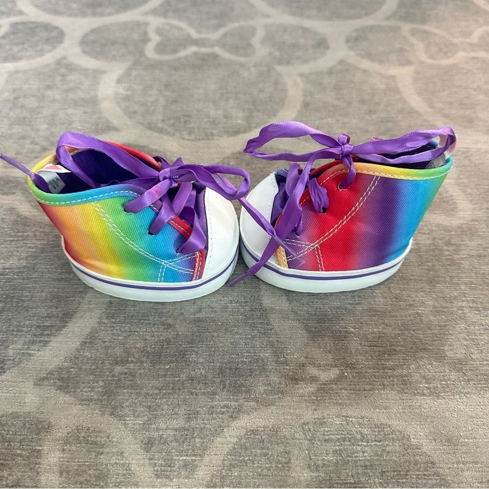 Build-A-Bear Rainbow Shoes w Purple Laces